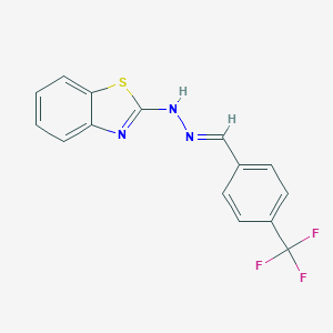 molecular formula C15H10F3N3S B428182 4-(Trifluoromethyl)benzaldehyde 1,3-benzothiazol-2-ylhydrazone 