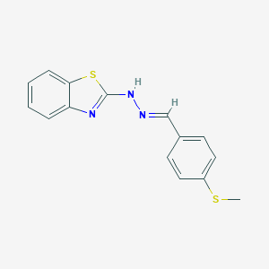 molecular formula C15H13N3S2 B428183 4-(Methylthio)benzaldehyde 1,3-benzothiazol-2-ylhydrazone 