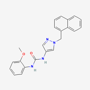 molecular formula C22H20N4O2 B4281831 N-(2-methoxyphenyl)-N'-[1-(1-naphthylmethyl)-1H-pyrazol-4-yl]urea 