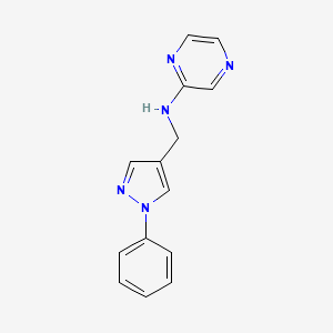 molecular formula C14H13N5 B4281849 N-[(1-phenyl-1H-pyrazol-4-yl)methyl]-2-pyrazinamine 