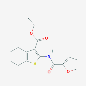 molecular formula C16H17NO4S B428187 Ethyl 2-(2-furoylamino)-4,5,6,7-tetrahydro-1-benzothiophene-3-carboxylate CAS No. 61600-71-3