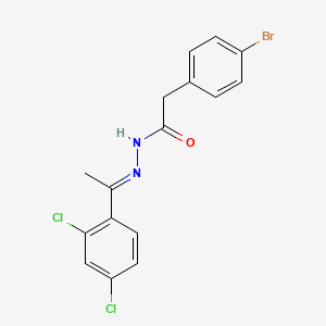molecular formula C16H13BrCl2N2O B4281894 2-(4-bromophenyl)-N'-[1-(2,4-dichlorophenyl)ethylidene]acetohydrazide 
