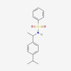 molecular formula C17H21NO2S B4281916 N-[1-(4-isopropylphenyl)ethyl]benzenesulfonamide 