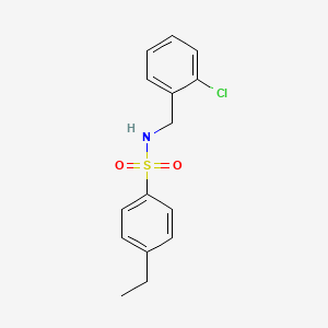 molecular formula C15H16ClNO2S B4281924 N-(2-chlorobenzyl)-4-ethylbenzenesulfonamide 