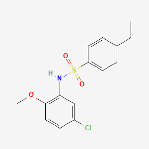 molecular formula C15H16ClNO3S B4281936 N-(5-chloro-2-methoxyphenyl)-4-ethylbenzenesulfonamide 