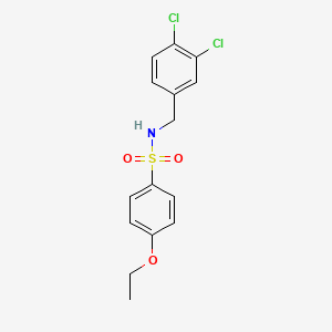 molecular formula C15H15Cl2NO3S B4281942 N-(3,4-dichlorobenzyl)-4-ethoxybenzenesulfonamide 