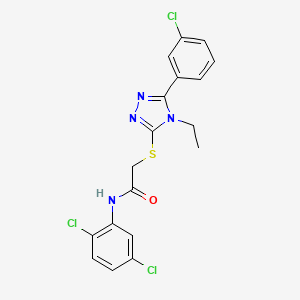 2-{[5-(3-chlorophenyl)-4-ethyl-4H-1,2,4-triazol-3-yl]thio}-N-(2,5-dichlorophenyl)acetamide