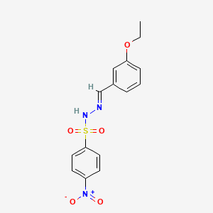 molecular formula C15H15N3O5S B4281957 N'-(3-ethoxybenzylidene)-4-nitrobenzenesulfonohydrazide 