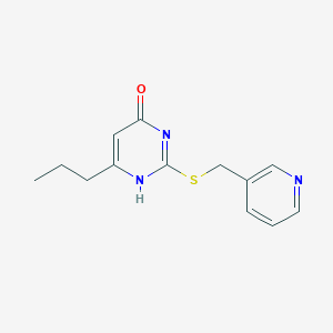 molecular formula C13H15N3OS B428197 6-propyl-2-[(3-pyridinylmethyl)sulfanyl]-4(3H)-pyrimidinone CAS No. 353266-35-0