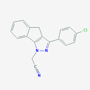 (3-(4-chlorophenyl)indeno[1,2-c]pyrazol-1(4H)-yl)acetonitrile