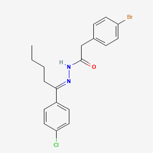 molecular formula C19H20BrClN2O B4281980 2-(4-bromophenyl)-N'-[1-(4-chlorophenyl)pentylidene]acetohydrazide 