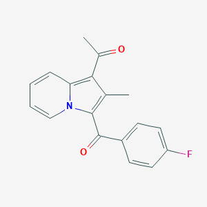 molecular formula C18H14FNO2 B428199 1-[3-(4-Fluorobenzoyl)-2-methyl-1-indolizinyl]ethanone 