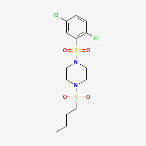 molecular formula C14H20Cl2N2O4S2 B4281997 1-(butylsulfonyl)-4-[(2,5-dichlorophenyl)sulfonyl]piperazine 