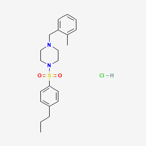 1-(2-methylbenzyl)-4-[(4-propylphenyl)sulfonyl]piperazine hydrochloride