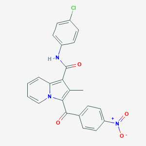 N-(4-chlorophenyl)-3-{4-nitrobenzoyl}-2-methyl-1-indolizinecarboxamide