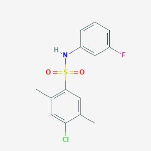 4-chloro-N-(3-fluorophenyl)-2,5-dimethylbenzenesulfonamide