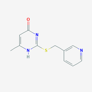 molecular formula C11H11N3OS B428202 6-methyl-2-[(3-pyridinylmethyl)sulfanyl]-4(3H)-pyrimidinone CAS No. 95016-53-8
