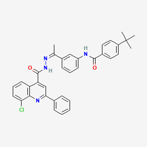 4-tert-butyl-N-(3-{N-[(8-chloro-2-phenyl-4-quinolinyl)carbonyl]ethanehydrazonoyl}phenyl)benzamide