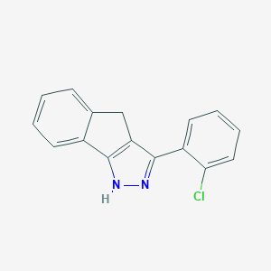 molecular formula C16H11ClN2 B428206 3-(2-Chlorophenyl)-1,4-dihydroindeno[1,2-c]pyrazole 
