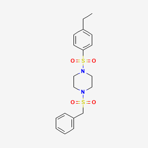 molecular formula C19H24N2O4S2 B4282061 1-(benzylsulfonyl)-4-[(4-ethylphenyl)sulfonyl]piperazine 