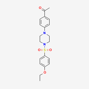 molecular formula C20H24N2O4S B4282089 1-(4-{4-[(4-ethoxyphenyl)sulfonyl]-1-piperazinyl}phenyl)ethanone 