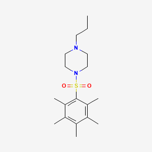 molecular formula C18H30N2O2S B4282092 1-[(pentamethylphenyl)sulfonyl]-4-propylpiperazine 