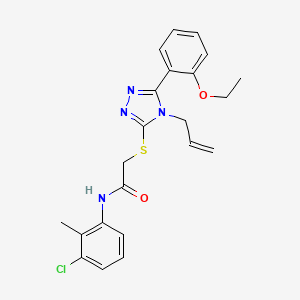 molecular formula C22H23ClN4O2S B4282099 2-{[4-allyl-5-(2-ethoxyphenyl)-4H-1,2,4-triazol-3-yl]thio}-N-(3-chloro-2-methylphenyl)acetamide 