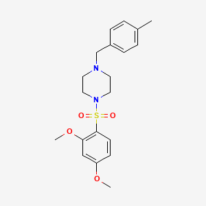 molecular formula C20H26N2O4S B4282112 1-[(2,4-dimethoxyphenyl)sulfonyl]-4-(4-methylbenzyl)piperazine 