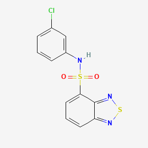 molecular formula C12H8ClN3O2S2 B4282114 N-(3-chlorophenyl)-2,1,3-benzothiadiazole-4-sulfonamide 