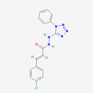 molecular formula C16H13ClN6O B428213 3-(4-chlorophenyl)-N'-(1-phenyl-1H-tetraazol-5-yl)acrylohydrazide 