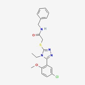 N-benzyl-2-{[5-(5-chloro-2-methoxyphenyl)-4-ethyl-4H-1,2,4-triazol-3-yl]thio}acetamide