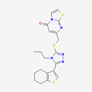 7-({[4-propyl-5-(4,5,6,7-tetrahydro-1-benzothien-3-yl)-4H-1,2,4-triazol-3-yl]thio}methyl)-5H-[1,3]thiazolo[3,2-a]pyrimidin-5-one