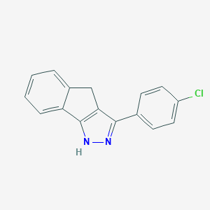 molecular formula C16H11ClN2 B428215 3-(4-Chlorophenyl)-1,4-dihydroindeno[1,2-c]pyrazole 