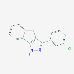 molecular formula C16H11ClN2 B428216 3-(3-Chlorophenyl)-1,4-dihydroindeno[1,2-c]pyrazole 