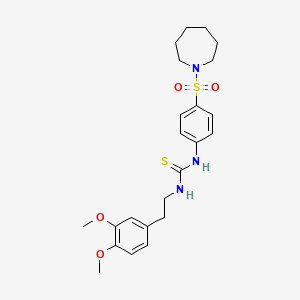 molecular formula C23H31N3O4S2 B4282167 N-[4-(1-azepanylsulfonyl)phenyl]-N'-[2-(3,4-dimethoxyphenyl)ethyl]thiourea 