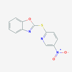 molecular formula C12H7N3O3S B428217 2-[(5-Nitropyridin-2-yl)sulfanyl]-1,3-benzoxazole 