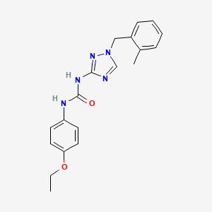molecular formula C19H21N5O2 B4282177 N-(4-ethoxyphenyl)-N'-[1-(2-methylbenzyl)-1H-1,2,4-triazol-3-yl]urea 