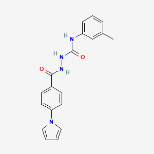 molecular formula C19H18N4O2 B4282178 N-(3-methylphenyl)-2-[4-(1H-pyrrol-1-yl)benzoyl]hydrazinecarboxamide 