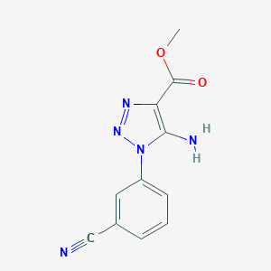 molecular formula C11H9N5O2 B428219 methyl 5-amino-1-(3-cyanophenyl)-1H-1,2,3-triazole-4-carboxylate 