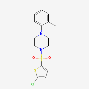 molecular formula C15H17ClN2O2S2 B4282197 1-[(5-chloro-2-thienyl)sulfonyl]-4-(2-methylphenyl)piperazine 