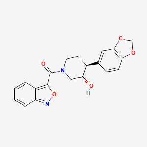 molecular formula C20H18N2O5 B4282213 (3S*,4S*)-1-(2,1-benzisoxazol-3-ylcarbonyl)-4-(1,3-benzodioxol-5-yl)piperidin-3-ol 