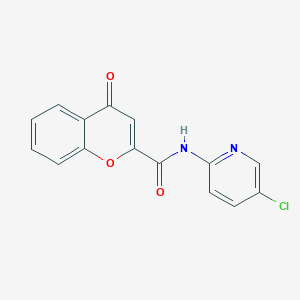 molecular formula C15H9ClN2O3 B428222 N-(5-chloro-2-pyridinyl)-4-oxo-4H-chromene-2-carboxamide 