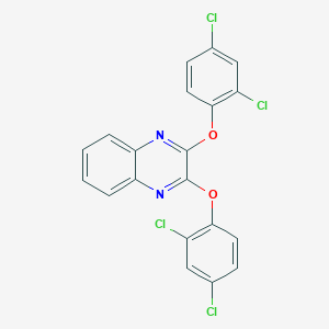 molecular formula C20H10Cl4N2O2 B428225 2,3-Bis(2,4-dichlorophenoxy)quinoxaline 