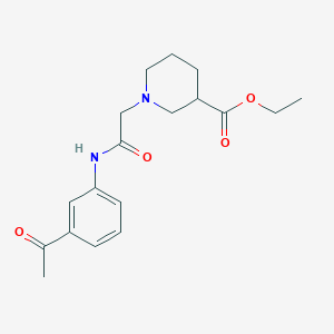 molecular formula C18H24N2O4 B4282278 ethyl 1-{2-[(3-acetylphenyl)amino]-2-oxoethyl}-3-piperidinecarboxylate 