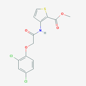 molecular formula C14H11Cl2NO4S B428228 Methyl 3-{[(2,4-dichlorophenoxy)acetyl]amino}-2-thiophenecarboxylate 