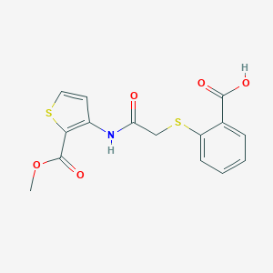 2-[({[2-(Methoxycarbonyl)thiophen-3-yl]carbamoyl}methyl)sulfanyl]benzoic acid