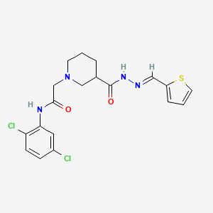 molecular formula C19H20Cl2N4O2S B4282314 N-(2,5-dichlorophenyl)-2-(3-{[2-(2-thienylmethylene)hydrazino]carbonyl}-1-piperidinyl)acetamide 