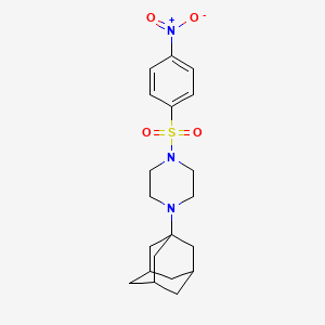 molecular formula C20H27N3O4S B4282317 1-(1-adamantyl)-4-[(4-nitrophenyl)sulfonyl]piperazine 
