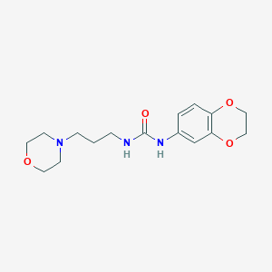 molecular formula C16H23N3O4 B4282345 N-(2,3-dihydro-1,4-benzodioxin-6-yl)-N'-[3-(4-morpholinyl)propyl]urea 
