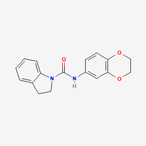 molecular formula C17H16N2O3 B4282350 N-(2,3-dihydro-1,4-benzodioxin-6-yl)-1-indolinecarboxamide 